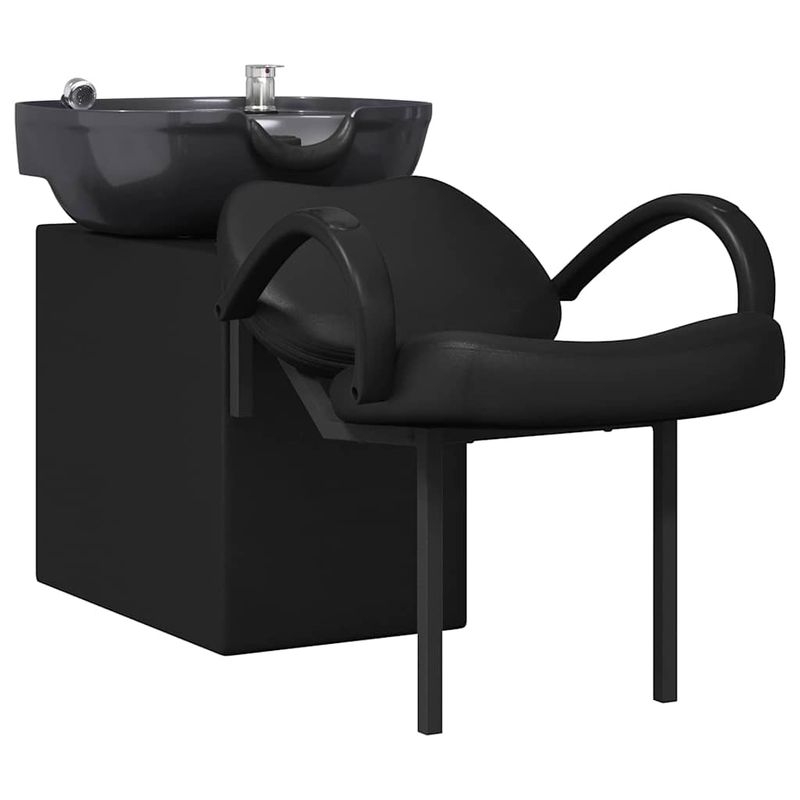 Casa si Gradina - Mobilier - Scaune si fotolii - Scaune - Scaun pentru sampon Manual Negru 63 x 141 x 92 cm PVC - Infinity.ro