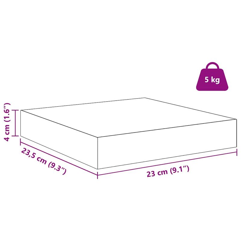 Casa si Gradina - Mobilier - Biblioteci si rafturi - Rafturi - Raft de perete Pe perete 4 pcs Marmura alba 23 x 23,5 x 4 cm - Infinity.ro