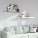 Casa si Gradina - Mobilier - Biblioteci si rafturi - Rafturi - Raft de perete Pe perete 2 pcs Marmura alba 120 x 23,5 x 4 cm - Infinity.ro