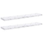 Casa si Gradina - Mobilier - Biblioteci si rafturi - Rafturi - Raft de perete Pe perete 2 pcs Marmura alba 120 x 23,5 x 4 cm - Infinity.ro