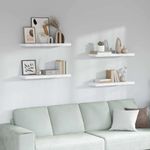 Casa si Gradina - Mobilier - Biblioteci si rafturi - Rafturi - Raft de perete Pe perete 4 pcs Marmura alba 80 x 23,5 x 4 cm - Infinity.ro