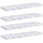Casa si Gradina - Mobilier - Biblioteci si rafturi - Rafturi - Raft de perete Pe perete 4 pcs Marmura alba 80 x 23,5 x 4 cm - Infinity.ro