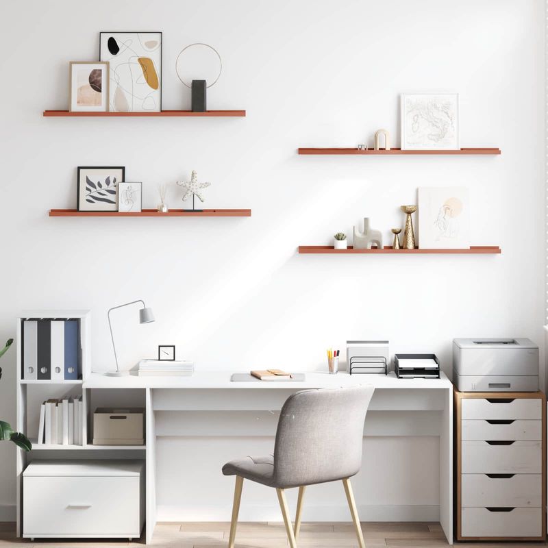 Casa si Gradina - Mobilier - Biblioteci si rafturi - Rafturi - Raft de perete cu raft 4 pcs Rosu 100 x 9 x 3 cm Lemn compozit - Infinity.ro