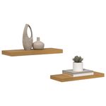 Casa si Gradina - Mobilier - Biblioteci si rafturi - Rafturi - Raft de perete 2 pcs Bej 60 x 23,5 x 4 cm Lemn compozit - Infinity.ro