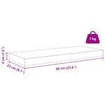 Casa si Gradina - Mobilier - Biblioteci si rafturi - Rafturi - Raft de perete 2 pcs Bej 60 x 23,5 x 4 cm Lemn compozit - Infinity.ro