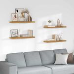 Casa si Gradina - Mobilier - Biblioteci si rafturi - Rafturi - Raft de perete 4 pcs Bej 90 x 23,5 x 4 cm Lemn compozit - Infinity.ro