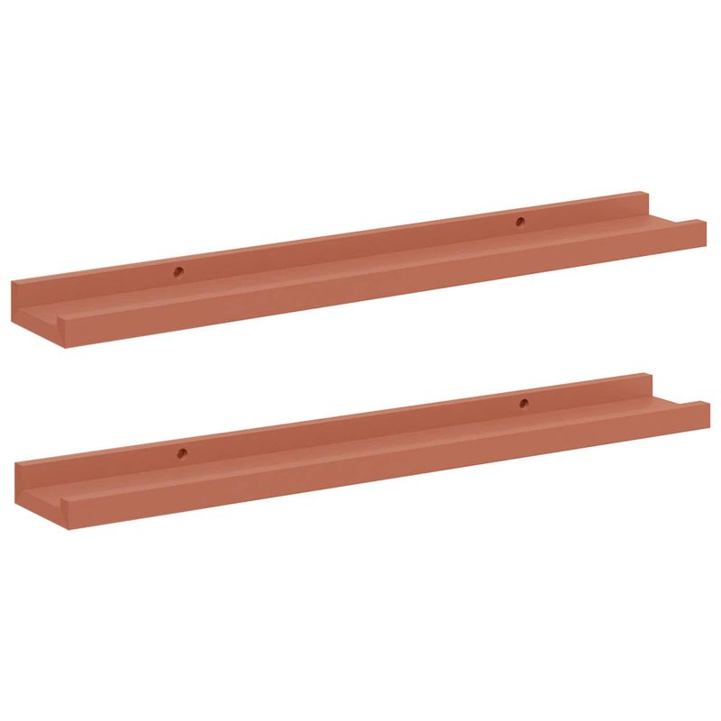 Casa si Gradina - Mobilier - Biblioteci si rafturi - Rafturi - Raft de perete cu raft 2 pcs Rosu 60 x 9 x 3 cm Lemn compozit - Infinity.ro