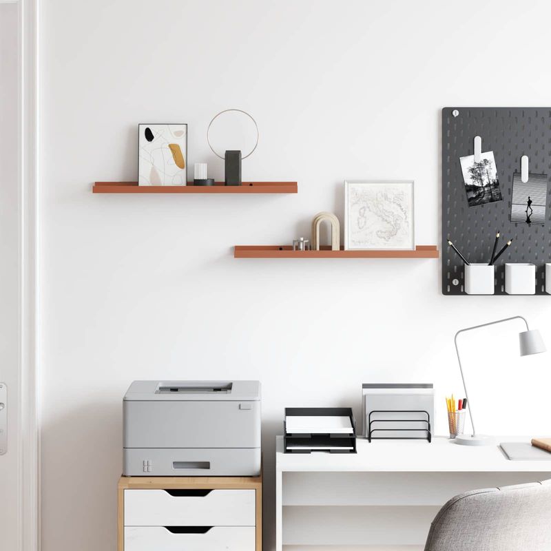 Casa si Gradina - Mobilier - Biblioteci si rafturi - Rafturi - Raft de perete cu raft 2 pcs Rosu 60 x 9 x 3 cm Lemn compozit - Infinity.ro