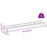 Casa si Gradina - Mobilier - Biblioteci si rafturi - Rafturi - Raft de perete cu raft 2 pcs Rosu 60 x 9 x 3 cm Lemn compozit - Infinity.ro