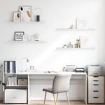 Casa si Gradina - Mobilier - Biblioteci si rafturi - Rafturi - Raft de perete 4 pcs Marmura alba 100 x 9 x 3 cm Lemn compozit - Infinity.ro