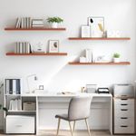 Casa si Gradina - Mobilier - Biblioteci si rafturi - Rafturi - Raft de perete 4 pcs Rosu 120 x 23,5 x 4 cm Lemn compozit - Infinity.ro