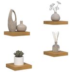 Casa si Gradina - Mobilier - Biblioteci si rafturi - Rafturi - Raft de perete 4 pcs Bej 23 x 23,5 x 4 cm Lemn compozit - Infinity.ro