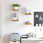 Casa si Gradina - Mobilier - Biblioteci si rafturi - Rafturi - Raft de perete 4 pcs Bej 23 x 23,5 x 4 cm Lemn compozit - Infinity.ro