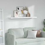 Casa si Gradina - Mobilier - Biblioteci si rafturi - Rafturi - Raft de perete Marmura alba 120 x 23,5 x 4 cm Lemn compozit - Infinity.ro