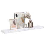 Casa si Gradina - Mobilier - Biblioteci si rafturi - Rafturi - Raft de perete Marmura alba 120 x 23,5 x 4 cm Lemn compozit - Infinity.ro