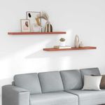 Casa si Gradina - Mobilier - Biblioteci si rafturi - Rafturi - Raft de perete 2 pcs Rosu 120 x 23,5 x 4 cm Lemn compozit - Infinity.ro