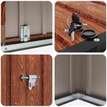 Casa si Gradina - Gradina si terasa - Casute de gradina - Cutie de depozitare pentru gradina Maro 214 x 82 x 132 cm Otel - Infinity.ro