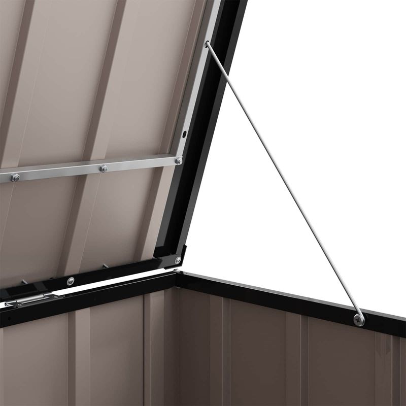 Casa si Gradina - Gradina si terasa - Casute de gradina - Cutie de depozitare pentru gradina Maro 214 x 82 x 132 cm Otel - Infinity.ro