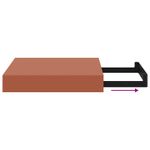 Casa si Gradina - Mobilier - Biblioteci si rafturi - Rafturi - Raft de perete Pe perete Rosu 23 x 23,5 x 4 cm Lemn compozit - Infinity.ro
