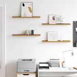 Casa si Gradina - Mobilier - Biblioteci si rafturi - Rafturi - Raft de perete cu raft 4 pcs Bej 60 x 9 x 3 cm Lemn compozit - Infinity.ro