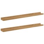 Casa si Gradina - Mobilier - Biblioteci si rafturi - Rafturi - Raft de perete cu raft 2 pcs Maro 80 x 9 x 3 cm Lemn compozit - Infinity.ro