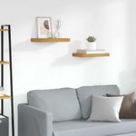 Casa si Gradina - Mobilier - Biblioteci si rafturi - Rafturi - Raft de perete 2 pcs Maro 40 x 23,5 x 4 cm Lemn compozit - Infinity.ro