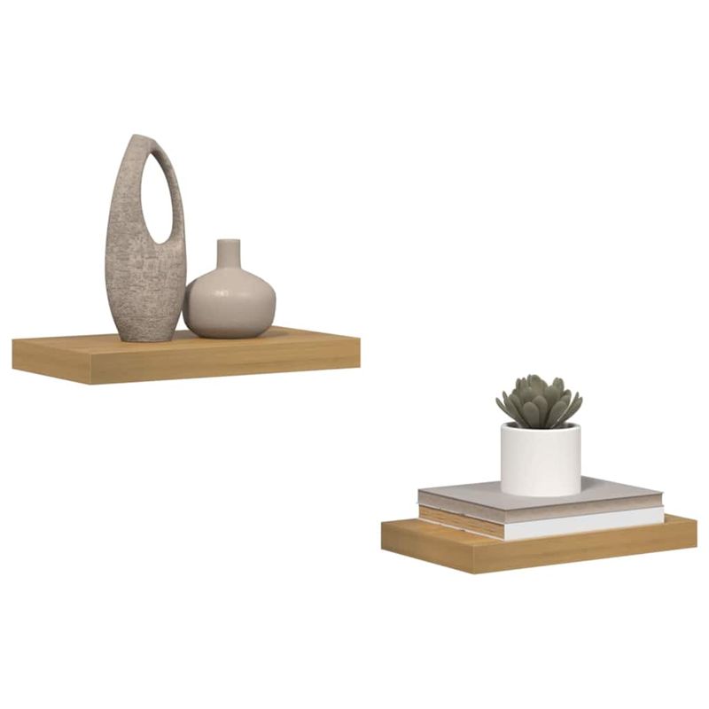 Casa si Gradina - Mobilier - Biblioteci si rafturi - Rafturi - Raft de perete 2 pcs Maro 40 x 23,5 x 4 cm Lemn compozit - Infinity.ro