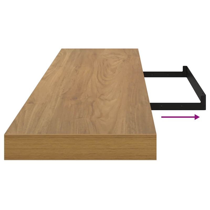 Casa si Gradina - Mobilier - Biblioteci si rafturi - Rafturi - Raft de perete Pe perete Maro 120 x 23,5 x 4 cm Lemn compozit - Infinity.ro