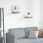 Casa si Gradina - Mobilier - Biblioteci si rafturi - Rafturi - Raft de perete 2 pcs Bej 23 x 23,5 x 4 cm Lemn compozit - Infinity.ro