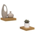 Casa si Gradina - Mobilier - Biblioteci si rafturi - Rafturi - Raft de perete 2 pcs Bej 23 x 23,5 x 4 cm Lemn compozit - Infinity.ro