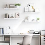 Casa si Gradina - Mobilier - Biblioteci si rafturi - Rafturi - Raft de perete Pe perete 4 pcs Marmura alba 90 x 23,5 x 4 cm - Infinity.ro