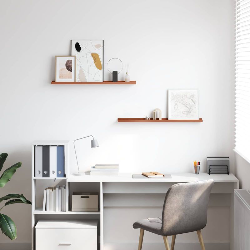 Casa si Gradina - Mobilier - Biblioteci si rafturi - Rafturi - Raft de perete cu raft 2 pcs Rosu 80 x 9 x 3 cm Lemn compozit - Infinity.ro