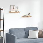 Casa si Gradina - Mobilier - Biblioteci si rafturi - Rafturi - Raft de perete cu raft 2 pcs Bej 40 x 9 x 3 cm Lemn compozit - Infinity.ro