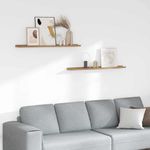 Casa si Gradina - Mobilier - Biblioteci si rafturi - Rafturi - Raft de perete cu raft 2 pcs Maro 100 x 9 x 3 cm Lemn compozit - Infinity.ro