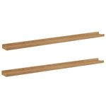 Casa si Gradina - Mobilier - Biblioteci si rafturi - Rafturi - Raft de perete cu raft 2 pcs Maro 100 x 9 x 3 cm Lemn compozit - Infinity.ro