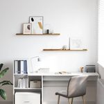 Casa si Gradina - Mobilier - Biblioteci si rafturi - Rafturi - Raft de perete cu raft 2 pcs Maro 100 x 9 x 3 cm Lemn compozit - Infinity.ro