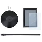 Casa si Gradina - Decoratiuni - DIY - Manechine plastic - Suport poster tip pedestal Manual Negru a4 Aluminiu si PVC - Infinity.ro