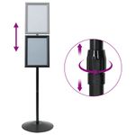 Casa si Gradina - Decoratiuni - DIY - Manechine plastic - Suport poster tip pedestal Manual Negru a4 Aluminiu si PVC - Infinity.ro