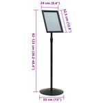 Casa si Gradina - Decoratiuni - DIY - Manechine plastic - Suport poster tip pedestal Manual Negru a4 Aluminiu si PVC - Infinity.ro