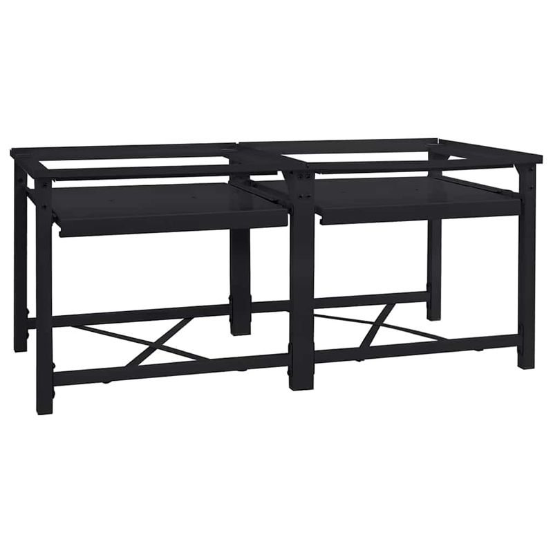Electronice si Electrocasnice - Masini de spalat vase - Accesorii masini de spalat vase - Suport pentru masina de spalat 2 pcs Negru 64 x 55 x 32.5 cm - Infinity.ro