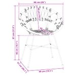 Casa si Gradina - Mobilier - Scaune si fotolii - Scaune - Scaun de sufragerie 2 pcs Negru 65 x 55,5 x 81 cm Ratan si Fier - Infinity.ro