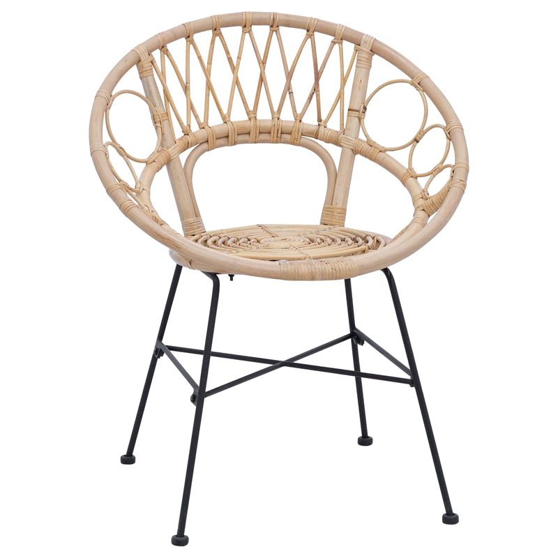 Casa si Gradina - Mobilier - Scaune si fotolii - Scaune - Scaun de sufragerie 2 pcs natural 65 x 55,5 x 81 cm - Infinity.ro