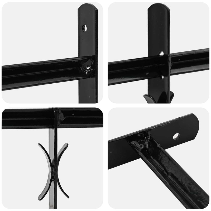 Casa si Gradina - Constructii - Ferestre si accesorii - Ferestre pvc verticale - Grila Fereastra Negru 115 x 60 cm Otel vopsit electrostatic - Infinity.ro