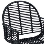 Casa si Gradina - Mobilier - Scaune si fotolii - Scaune - Scaun de sufragerie 2 pcs Negru 57 x 54.5 x 85 cm Ratan si Fier - Infinity.ro