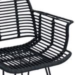 Casa si Gradina - Mobilier - Scaune si fotolii - Scaune - Scaun de sufragerie 2 pcs Negru 57 x 54.5 x 85 cm Ratan si Fier - Infinity.ro