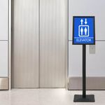 Casa si Gradina - Decoratiuni - DIY - Manechine plastic - Suport poster tip pedestal Negru a3 Aluminiu si PVC - Infinity.ro