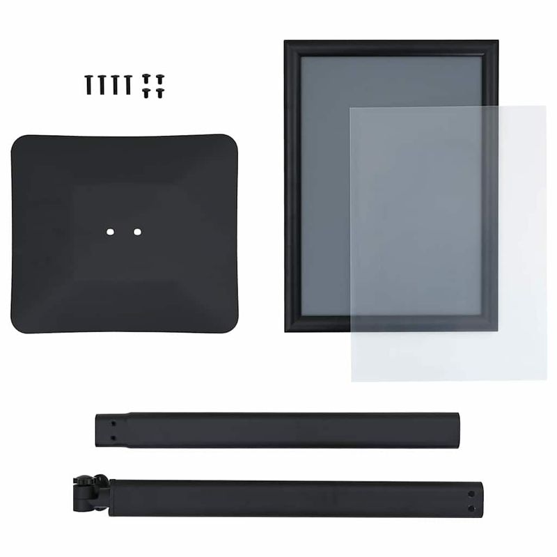 Casa si Gradina - Decoratiuni - DIY - Manechine plastic - Suport poster tip pedestal Negru a3 Aluminiu si PVC - Infinity.ro