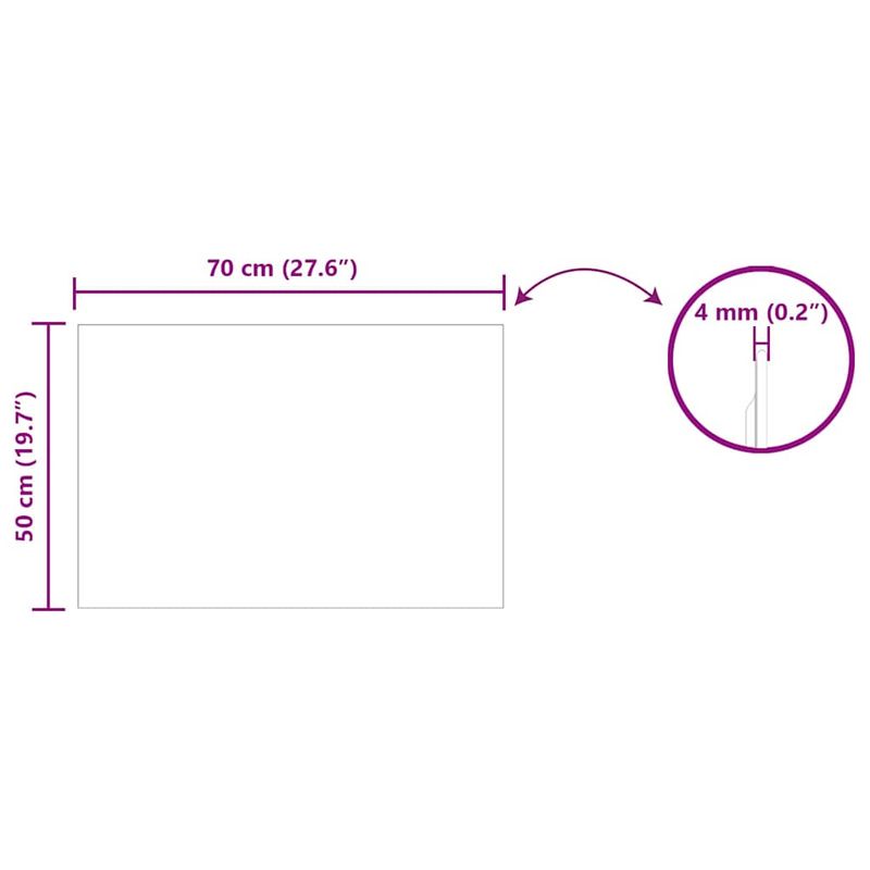 Casa si Gradina - Decoratiuni - Oglinzi - Oglinda de perete 70 x 50 cm sticla securizata - Infinity.ro