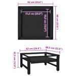 Electronice si Electrocasnice - Masini de spalat vase - Accesorii masini de spalat vase - Suport pentru masina de spalat Negru 64 x 55 x 32.5 cm Otel - Infinity.ro