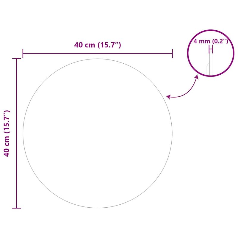 Casa si Gradina - Decoratiuni - Oglinzi - Ogledna de perete Ø 40 cm sticla securizata - Infinity.ro